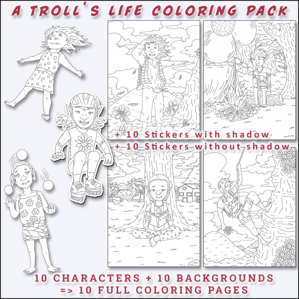 A Troll&rsquo;s Life Coloring Pack