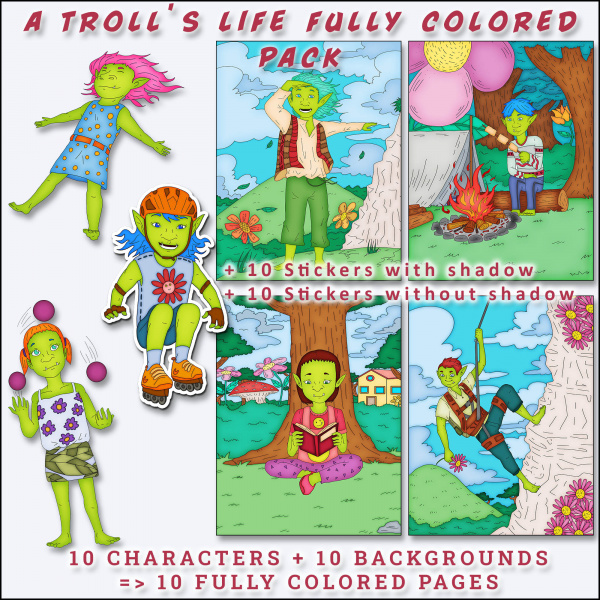 A Troll&rsquo;s Life Fully Colored Pack