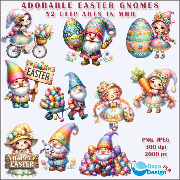Easter Gnomes Clip Arts in MRR
