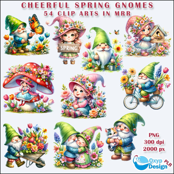 Spring Gnomes Clip Arts in MRR