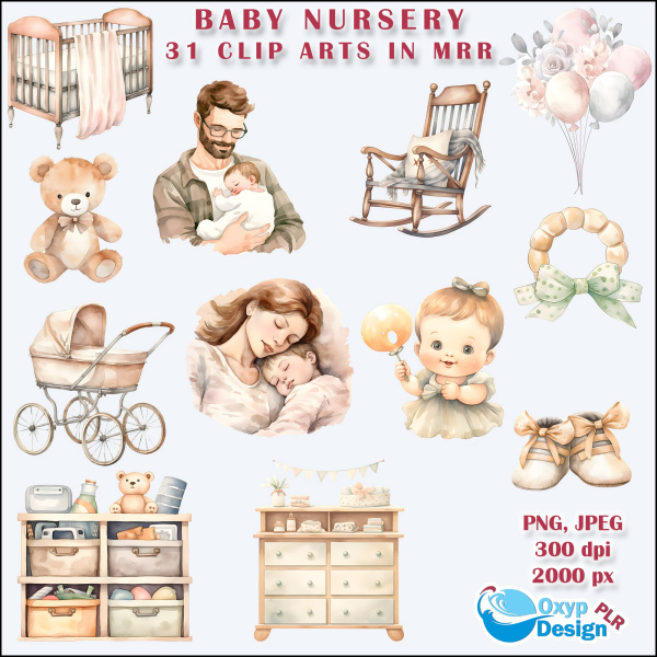 Baby Nursery Clip Arts in MRR